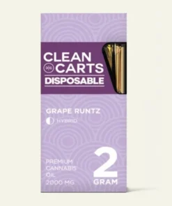 Clean Carts Disposable Grape Runtz 2G available for sale in stock at affordable prices buy in bulk at best discount prices