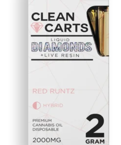Clean Carts Disposable RED RUNTZ 2g available for sale in stock at affordable prices buy Clean Carts Disposable RED RUNTZ 2g in bulk at best discount prices
